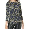 MICHAEL Michael Kors Chain Twist 3/4 Sleeve Top -Best Clothing Shop 819O8ydNpML. AC SR736920
